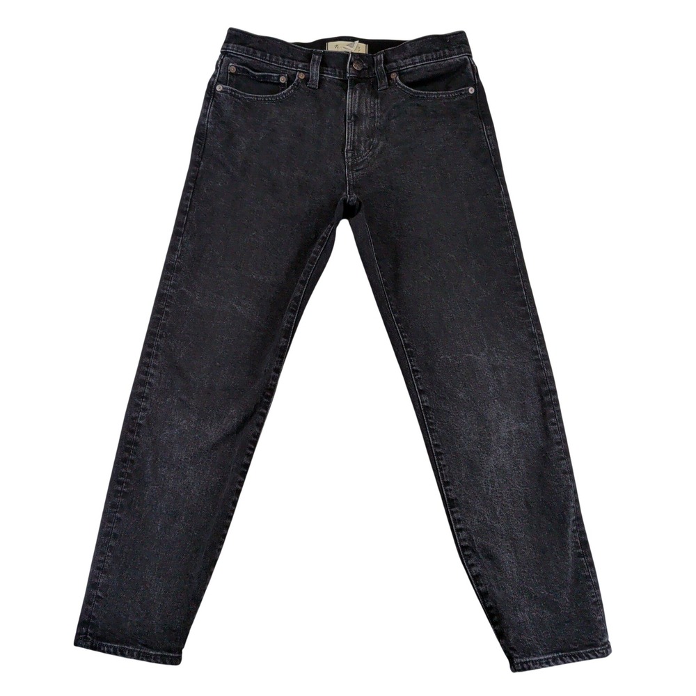Madewell Mens Relaxed Taper Jeans Black Wash Stretch Denim 29x30 NJ004